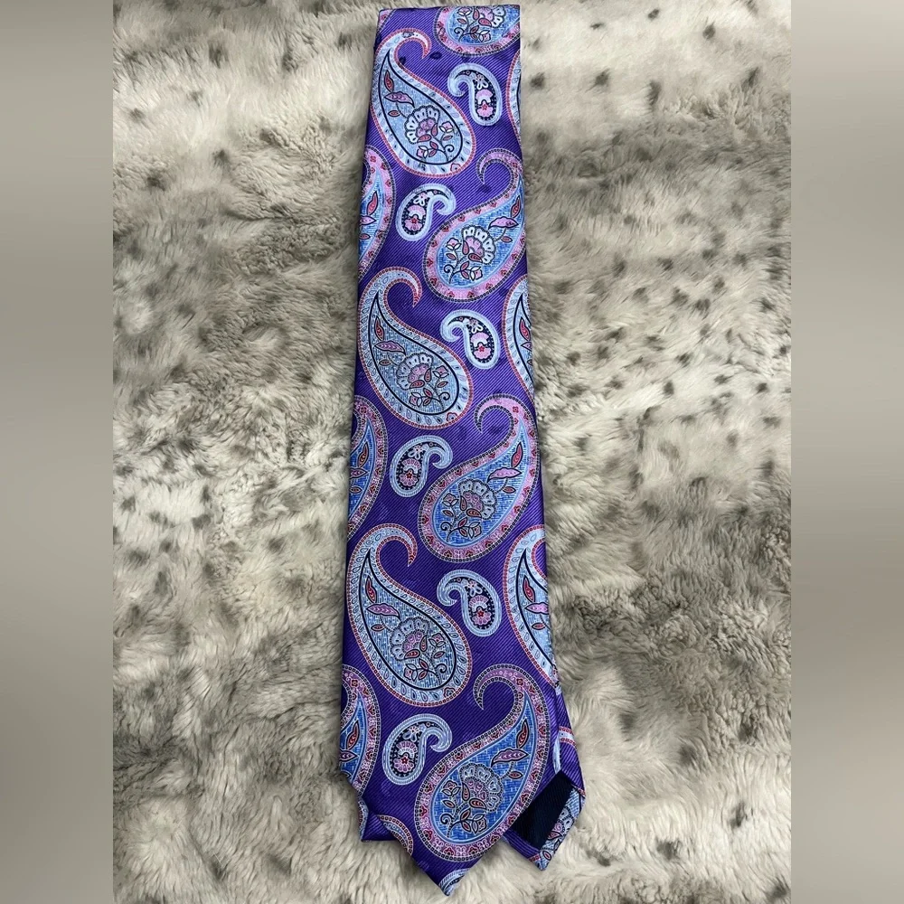 Ermenegildo ZEGNA Woven Paisley Silk Tie MSRP$240 Handmade in ITALY Great Gift!